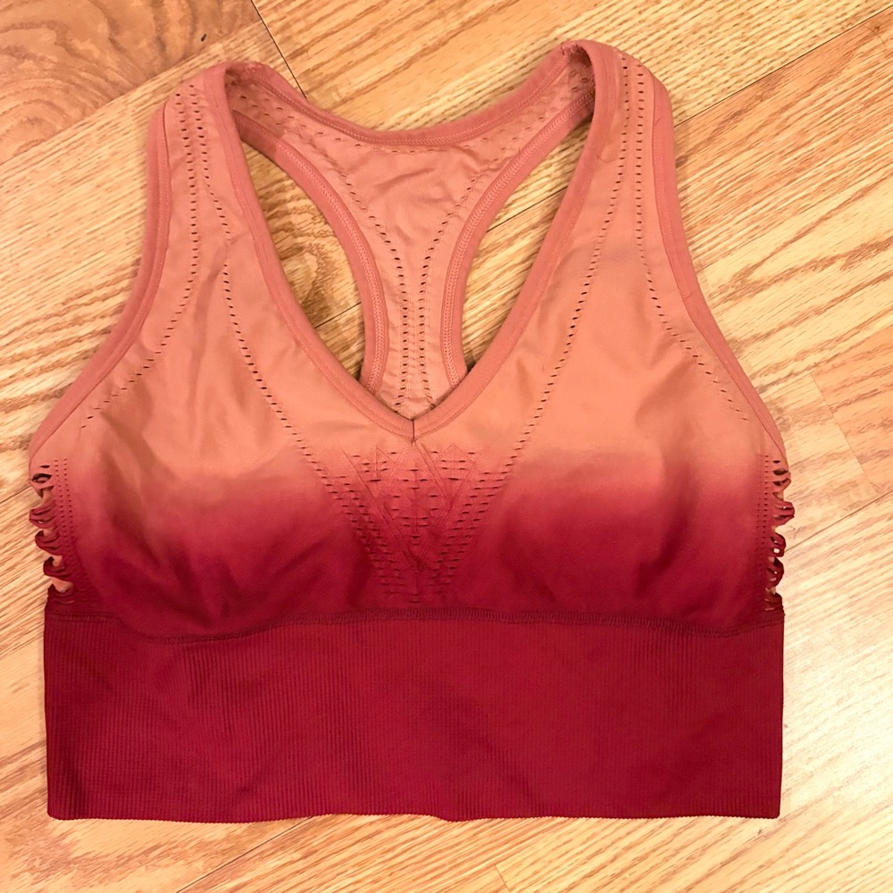 Victoria's Secret Ombre Pink Sports Bra With Cut Outs Like  New !
